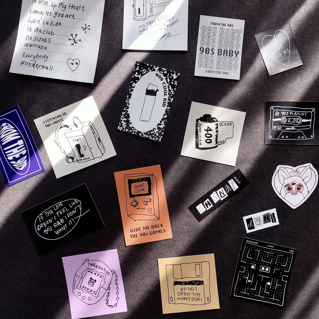 90s Sticker Pack (17 stickers, Morning Face Studio) | Shopee Malaysia