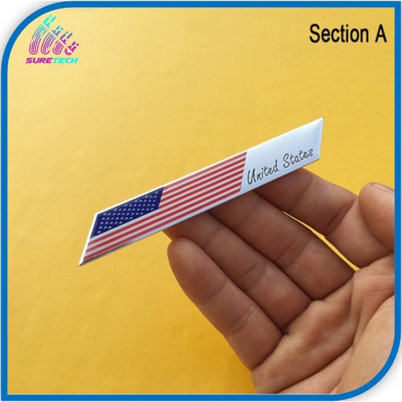 SURETECH Flag Car Modification Badge Emblem Decal 3D Logo Sticker ...