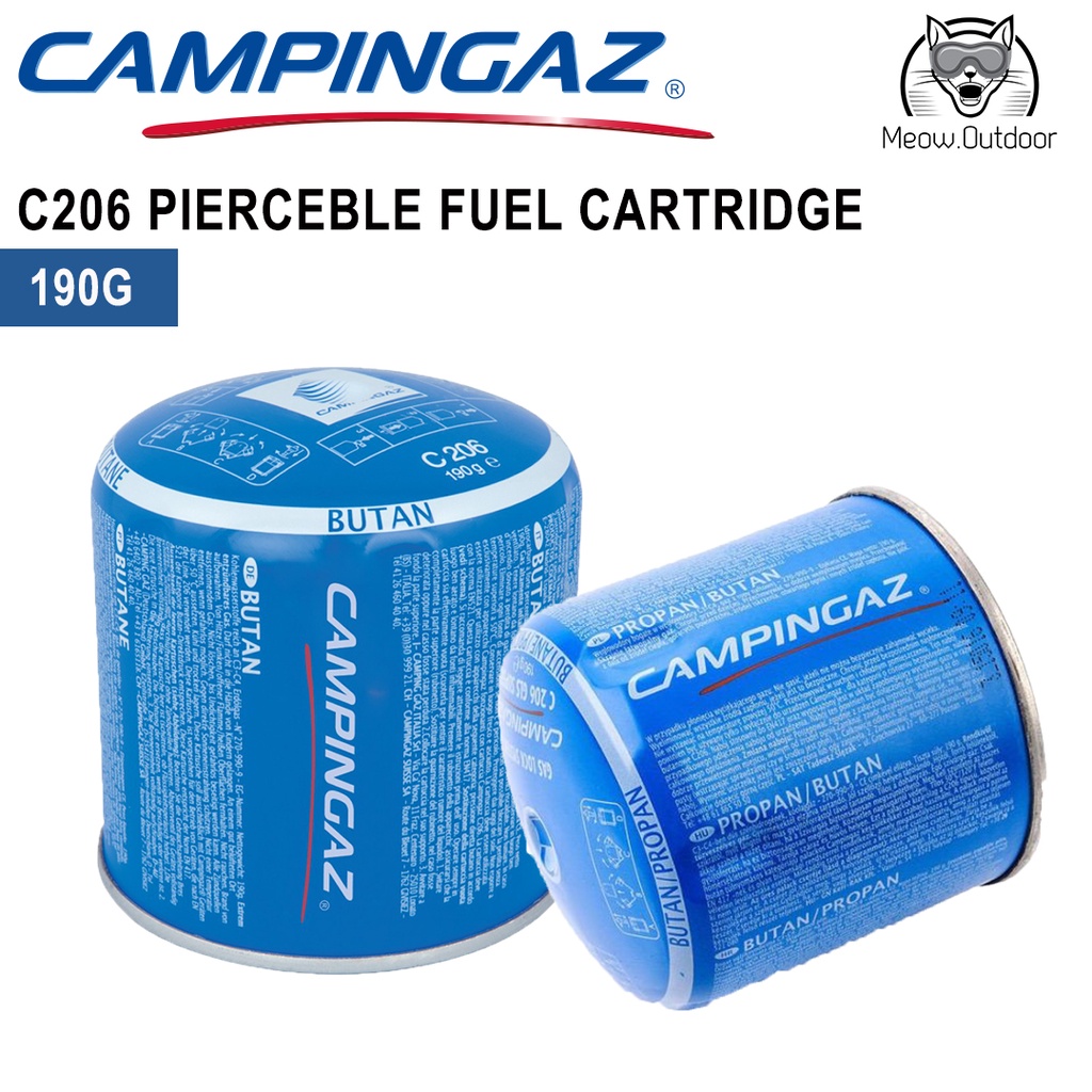 6 Cartucce Gas Campingaz C206 GLS Da 190g - Con Sistema Di Bloccaggio Gas, Per Fornelli Da Campeggio