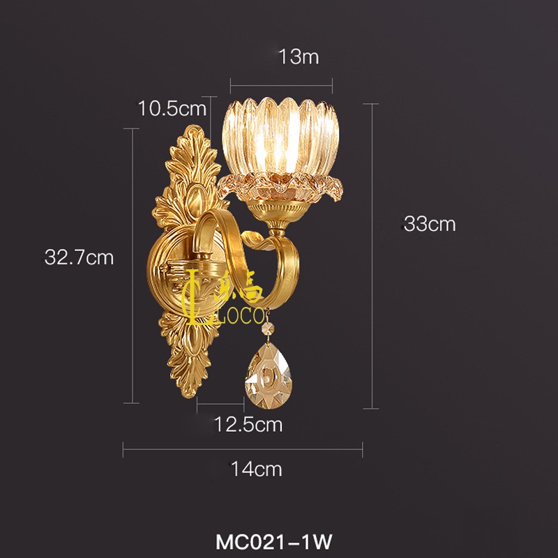 LOCO Copper Wall Light Indoor LED Light Dining Room Wall Light Living ...