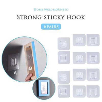 🔥【Ready stock】🔥 New 1 pair Reusable Hook Sticker Punch-Free And Non ...