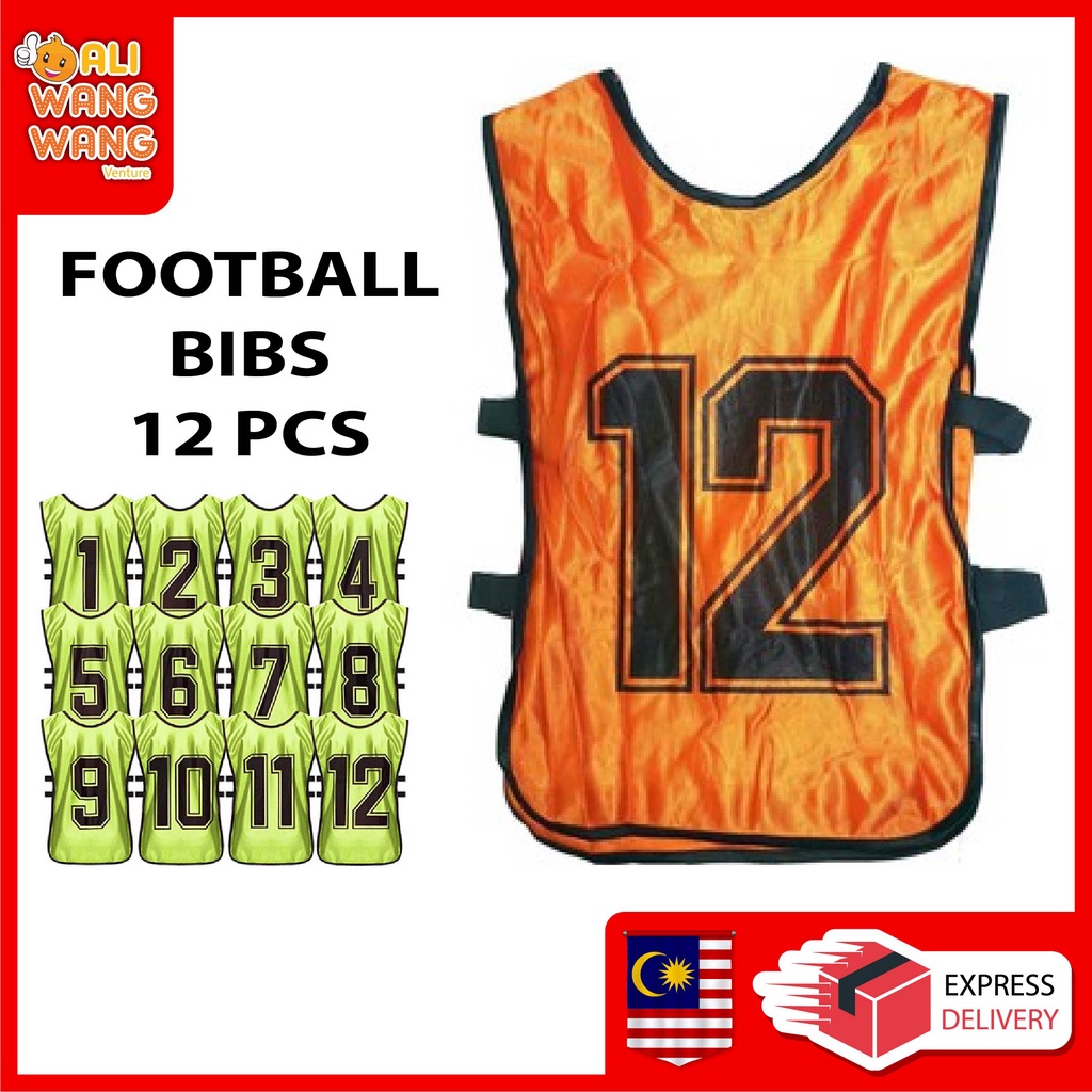 1 SET FOOTBALL BIB JERSEY NO 112 / BIBS / BIB BOLA SEPAK SAIZ DEWASA