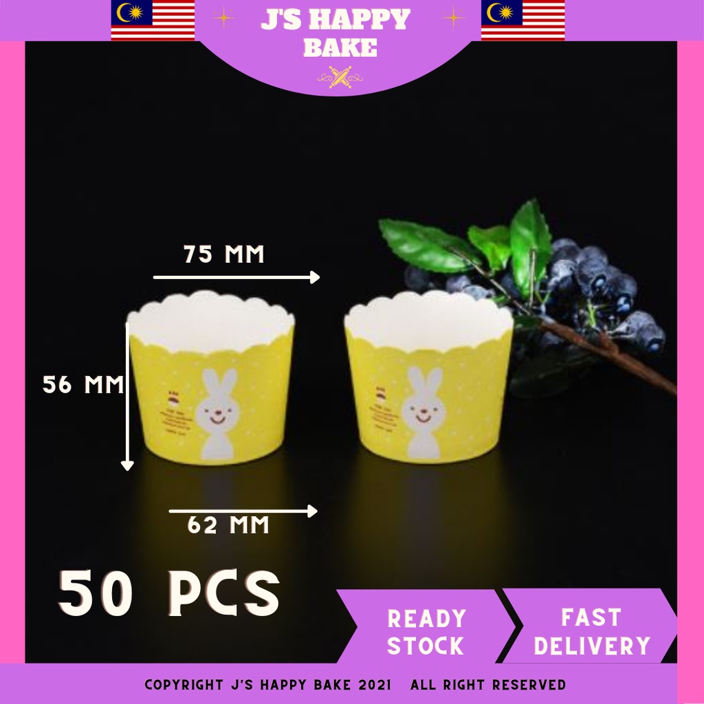 (Ready Stock) 50+- pcs/Roll 10 Design Large Paper Cup for Cup Cakes ...