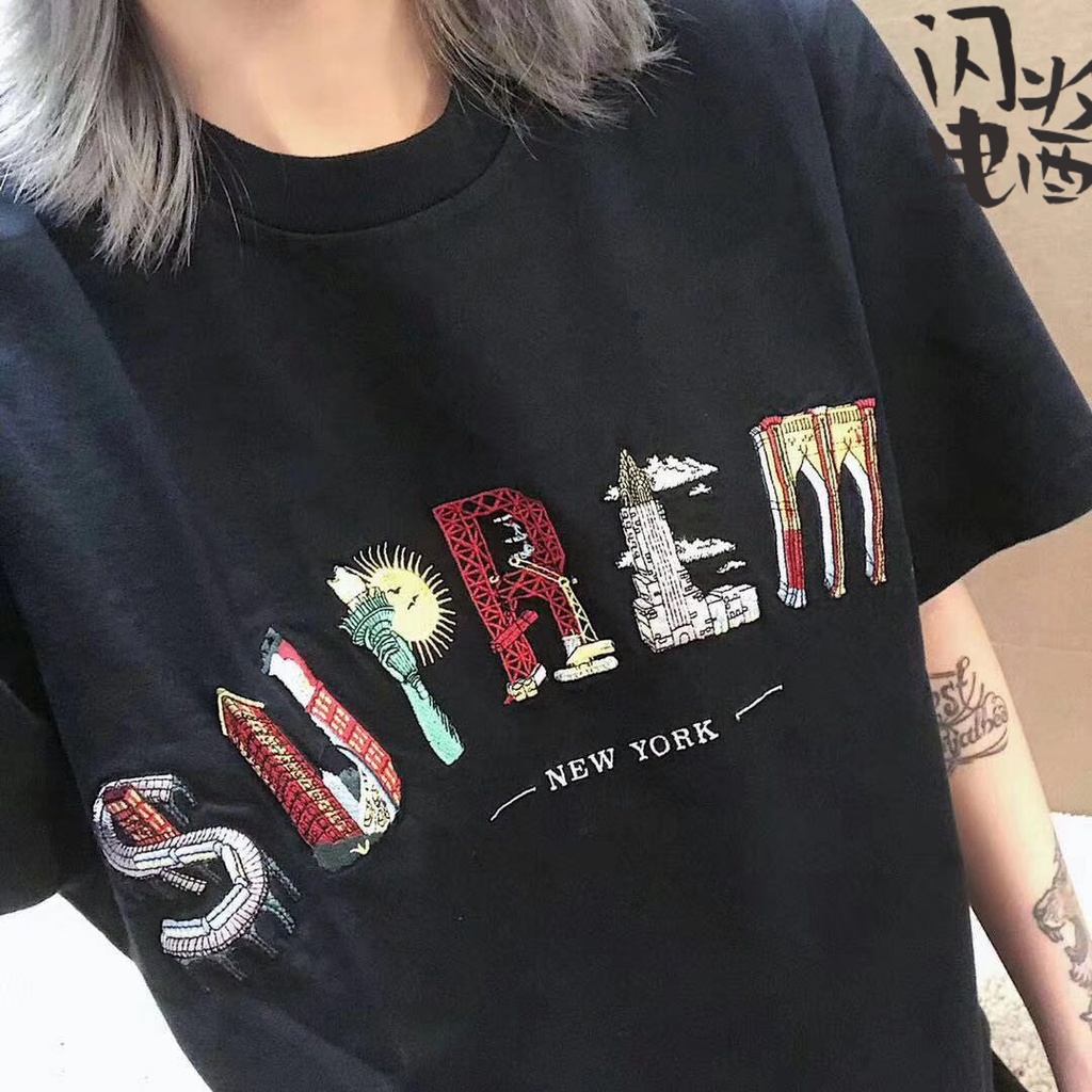 supreme city arc tee black Cinosural International School