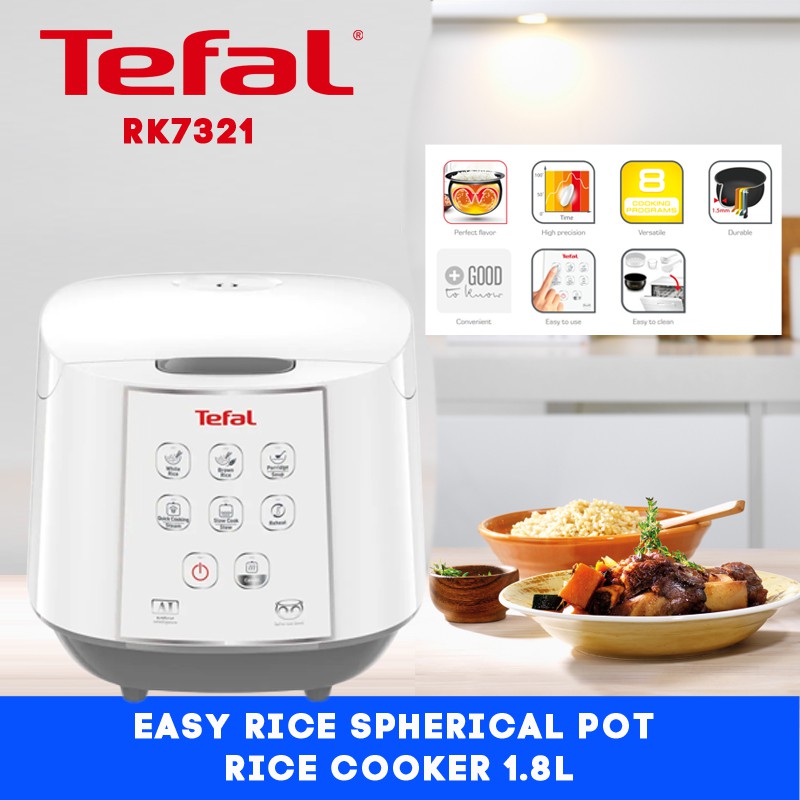 TEFAL RK7321 Easy Rice Spherical Pot Rice Cooker 1.8L | Shopee Malaysia