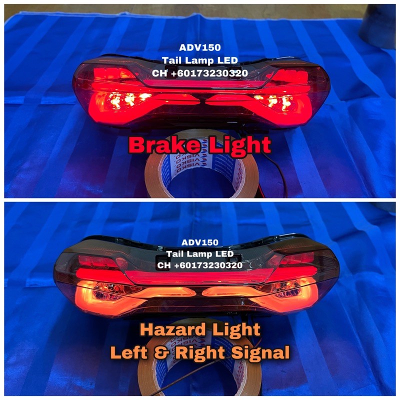 ADV150 Tail Lamp LED Integrated Rear Light Red Taillight Shopee Malaysia