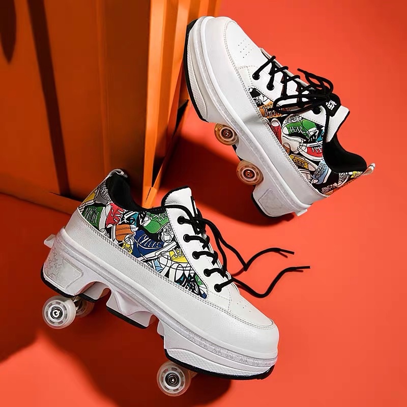Roll Shoes Anglut convertible shoes heelys fourwheel adult skates dualpurpose roller skates