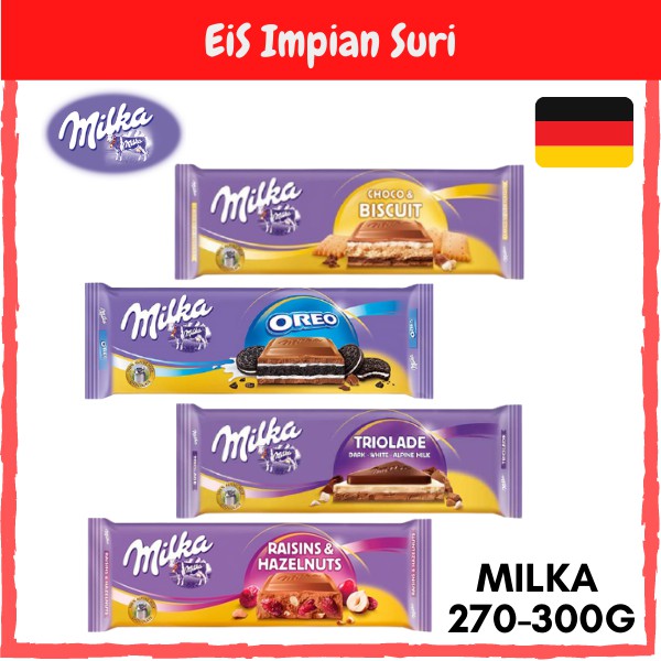 Milka Milk Chocolate with Raisins and Hazelnuts, 270g