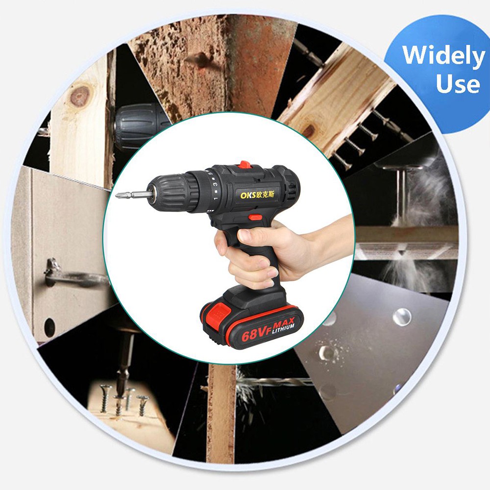 26PCs Cordless Drill Screwdriver Electric Drill Screw Driver Speed 48v