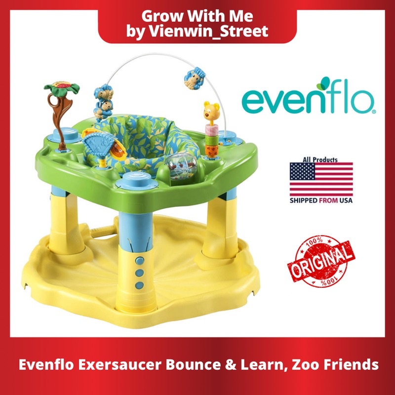 Evenflo Exersaucer Bounce & Learn, Zoo Friends Activity Center Jumperoo Fisher Price Push
