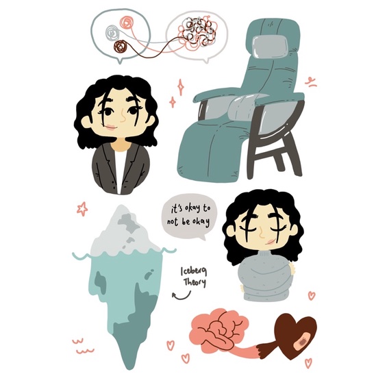 Psychologist Psychologist sticker sheet mental health | Shopee Malaysia