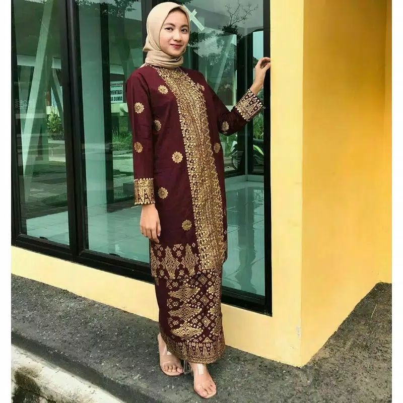 KEMEJA There Are 4 Colors Of kebayak model songket Suits. couple Motifs