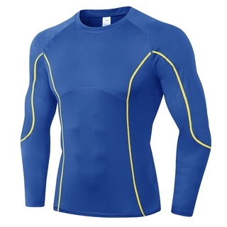New Hiking Shirt Men Long Sleeve Quick Dry Sport Top T Shirt Gym Fitness  Running Shirt Workout Jersey Men Tight Sportswear