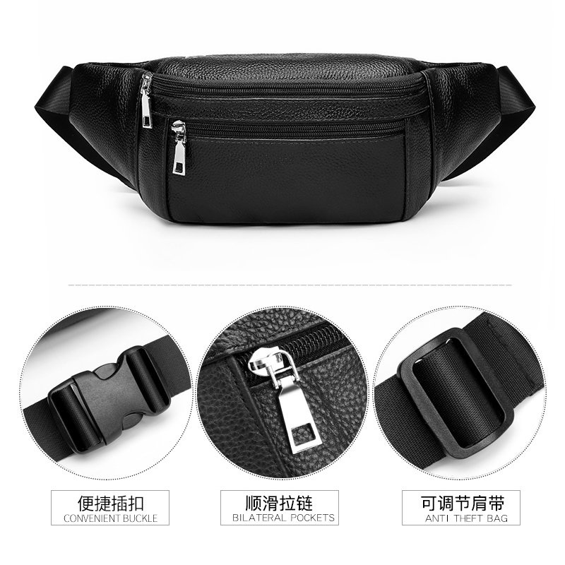 ️Hot Sale Waist Bags ️Korean Fashion Young Men's CloseFitting Leather
