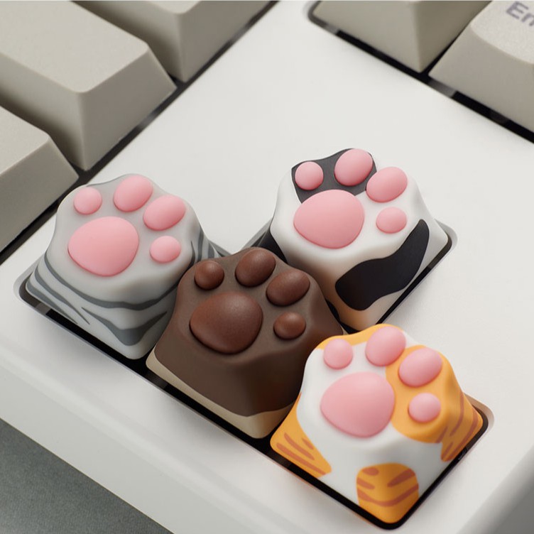 Custom Gaming Cat paw Keycaps Machinery Keyboard keycaps ABS Base for ...