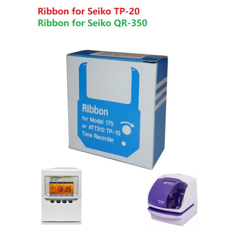 Seiko Ribbon TP10 TP20 TP50 Time Stamping Machine Seiko QR350 Nideka AP10 Punch Card Machine