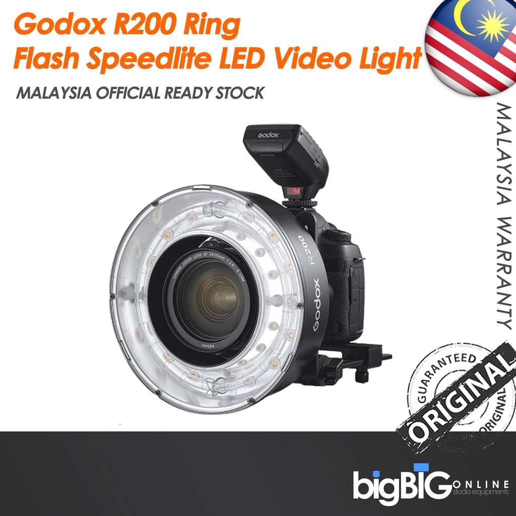 Godox R200 Ringblitz 200W Für AD200/AD200Pro - Mit Einstelllampe & Zubehör