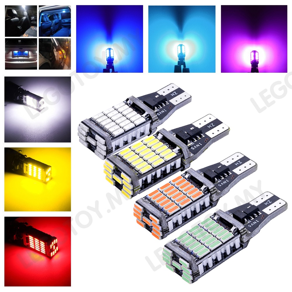 2 pcs T15 W16W LED Canbus Reverse Light Bulbs 4014 45SMD LED Highlights ...