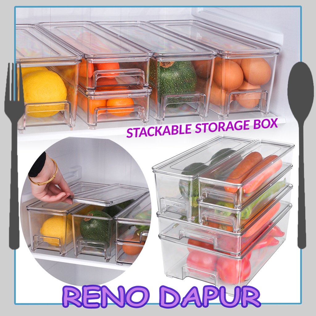 Refrigerator Storage Box Transparent Organizer Storage Box Refrigerator ...
