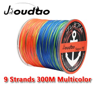Jioudao Braided Fishing Line 9 Strands Multicolor Super Strong