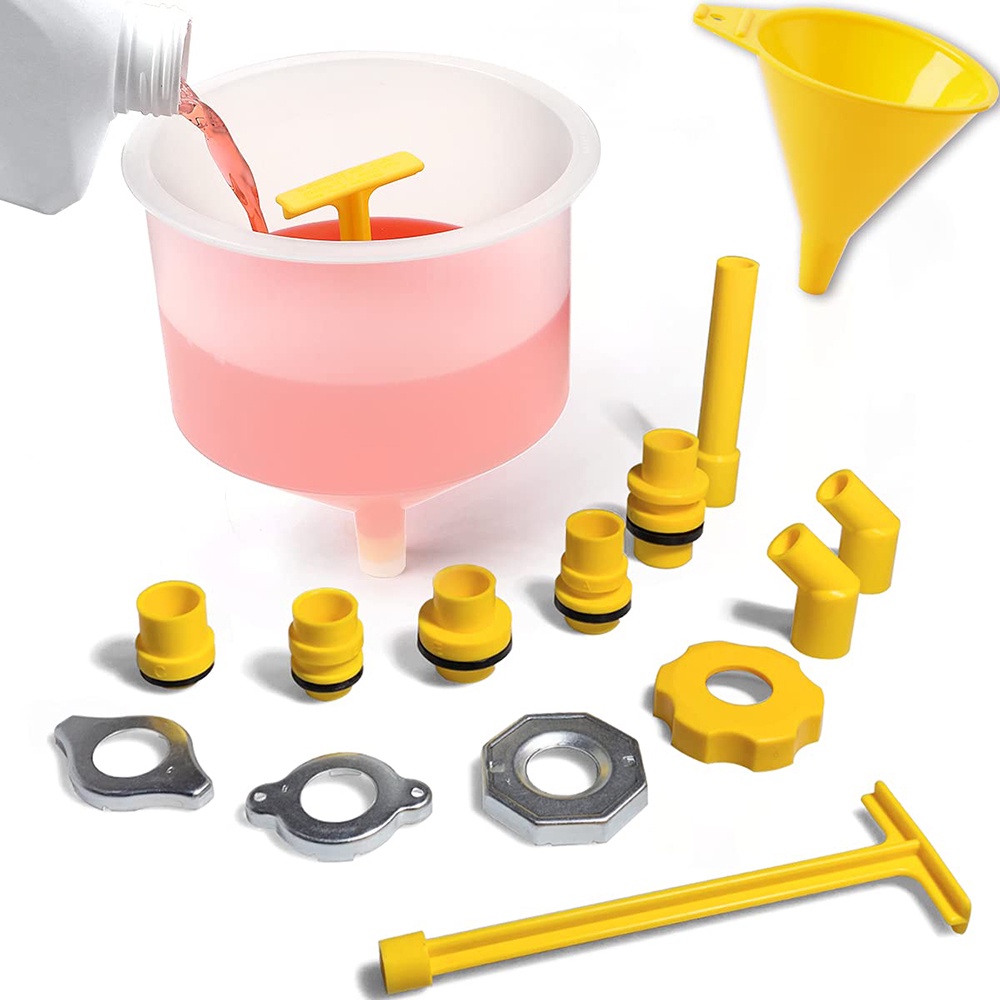 No Spill Coolant Funnel Kit Spill Free Radiator Coolant Filling Funnel