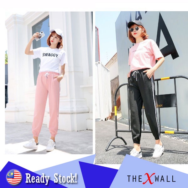 Korean Fashion Women Pants Sports Jogger Harem Long Trousers Sport