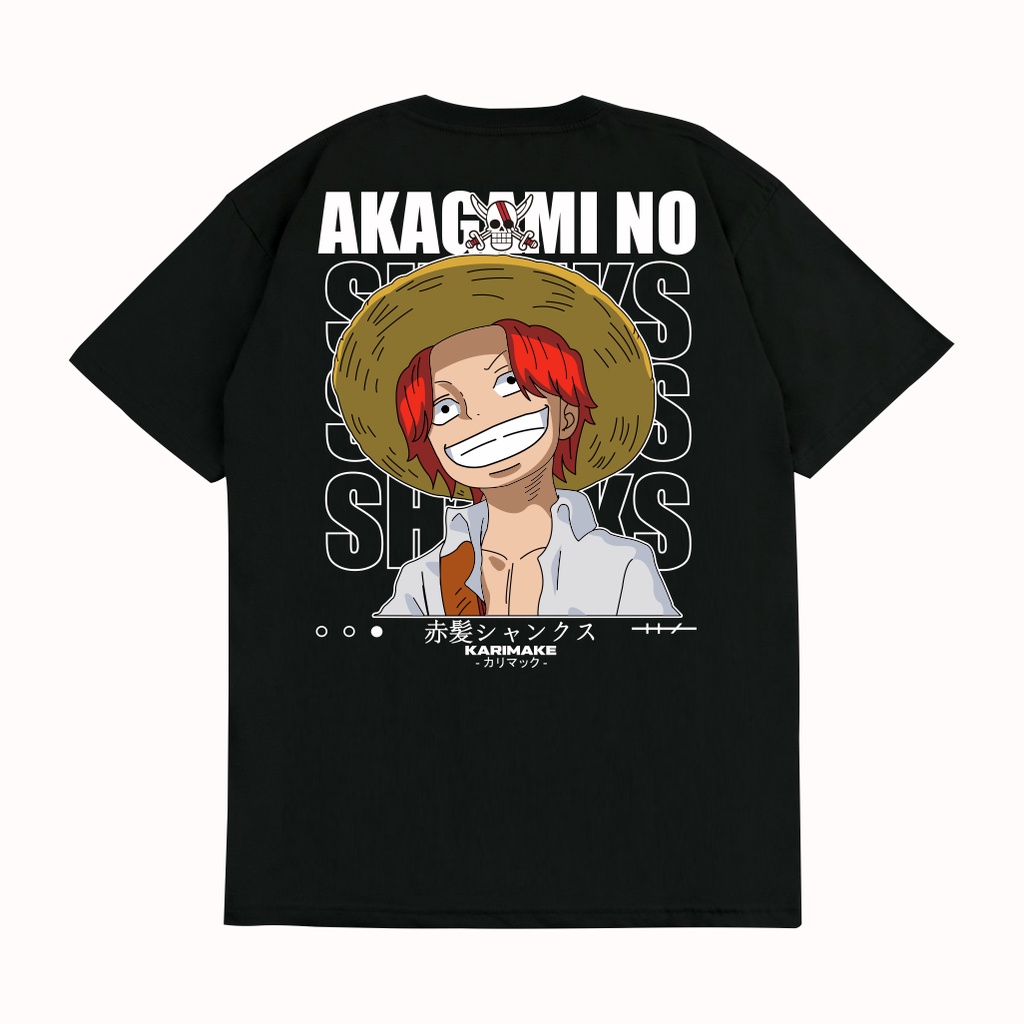One PIECE Anime Shirt AKAGAMI NO SHANKS RED HAIR KIDS Anime TShirt