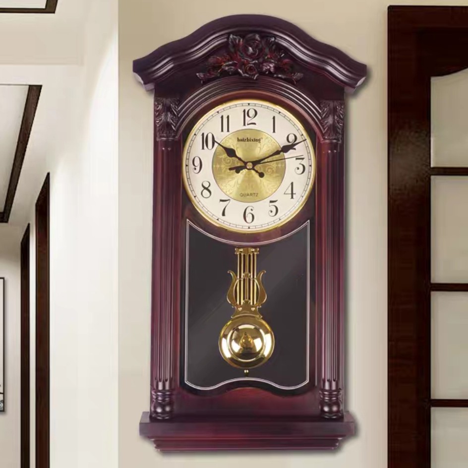 Haizhixing Antique Living Room Timekeeping Wall Clock Music Retro