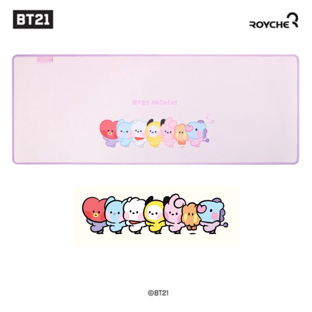 BTS BT21 Minini Long Mouse Pad Desk Mat Gaming Mouse pad Official