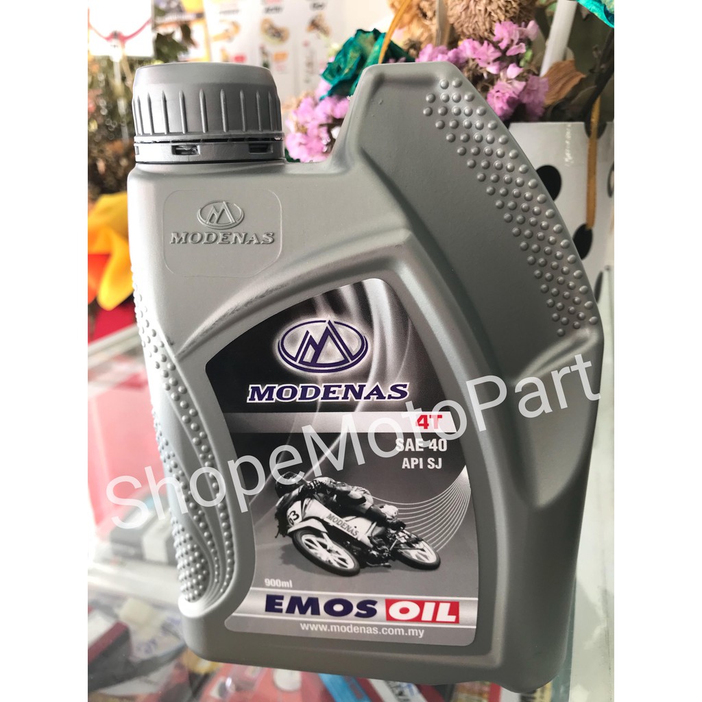 4T MODENAS EMOS OIL SAE 40 100% ORIGINAL MINYAK HITAM KRISS GT128 CT110 ...