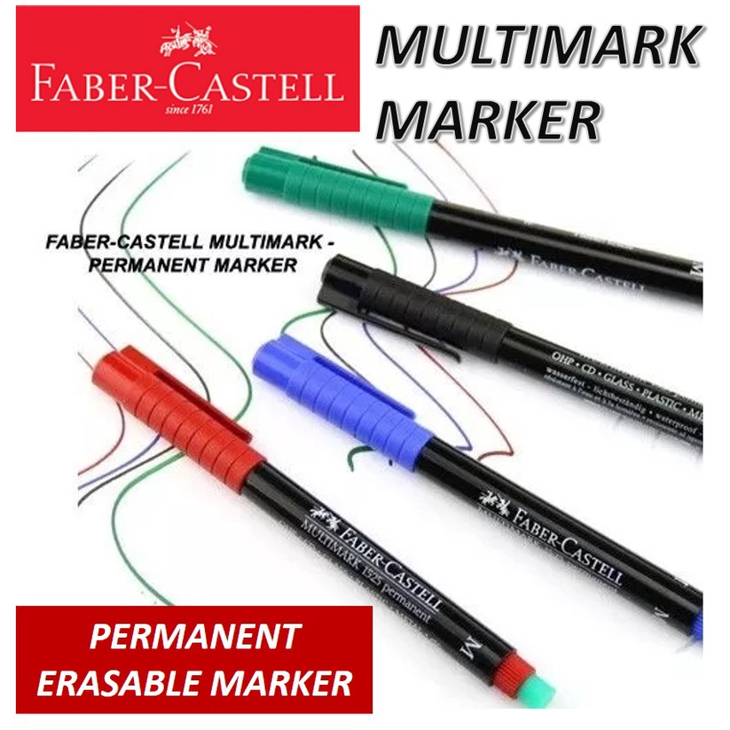 Faber Castell Multimark Multi Surface Ohp Erasable Permanent