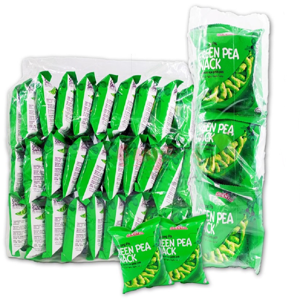 30pcs x 14g Keropok Bundle Snack Oriental Super Ring / Green Pea / Rota ...