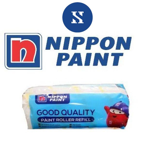Painting Brush Tool Set 7" Nippon Paint Roller Refill Roller handle ...