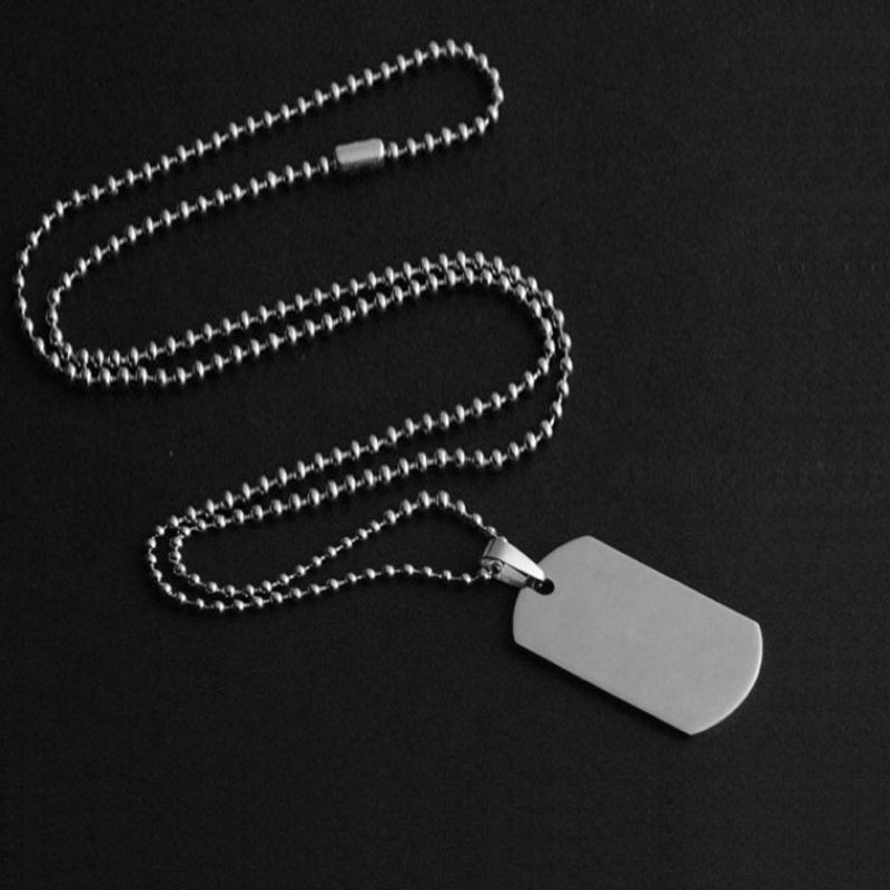 Necklace Military Army Style Tags Chain Pendant Necklace Jewelry