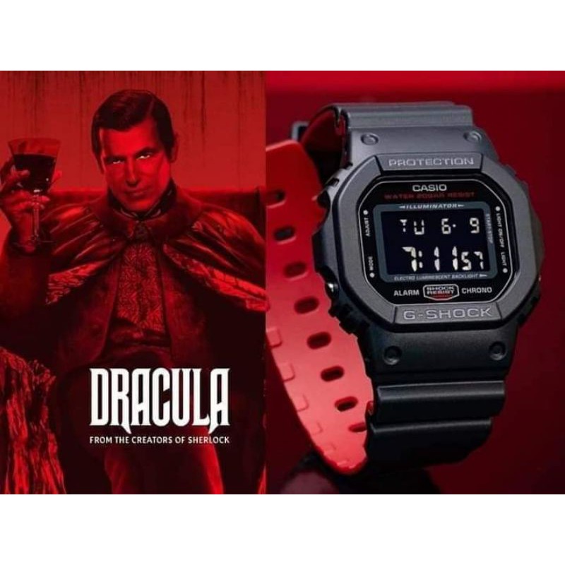 G Shock DW 5600 HR1 Petak Vampire Dracula original japan Shopee