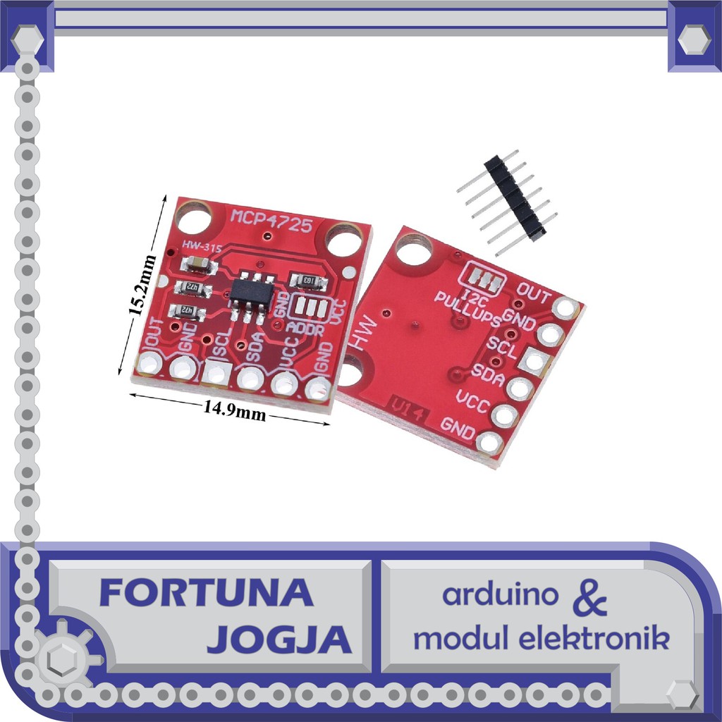 MCP4725 I2C Digital to Analog Converter DAC Development Board Module ...
