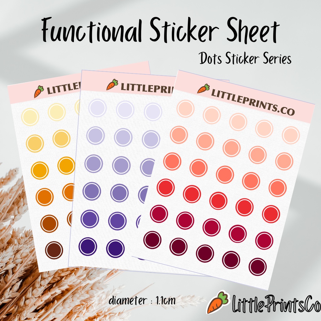 Planner Sticker Sheet - Dots Hand-drawn Functional Sticker | Shopee ...