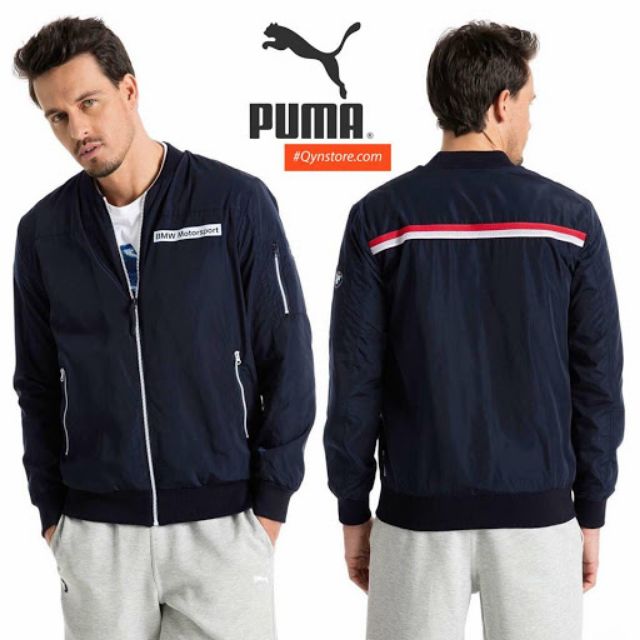 BMW Motorsport x Puma Bomber Jacket Navy | Shopee Malaysia
