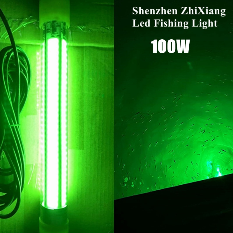 100 W 12V LED Underwater Fishing Light IP68 Waterproof Lures Attracting  Fish Finder Lamp