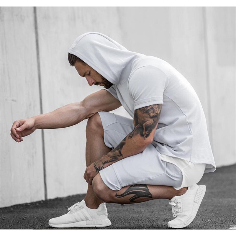 Short sleeve hoodie workout deals