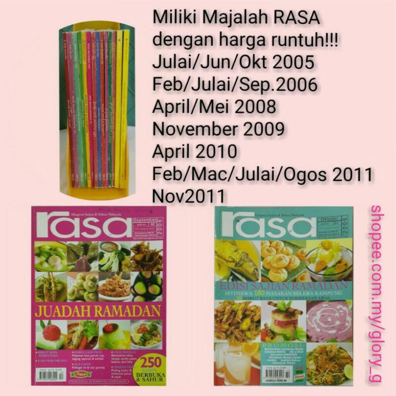 Majalah RASA Koleksi A(preloved) | Shopee Malaysia