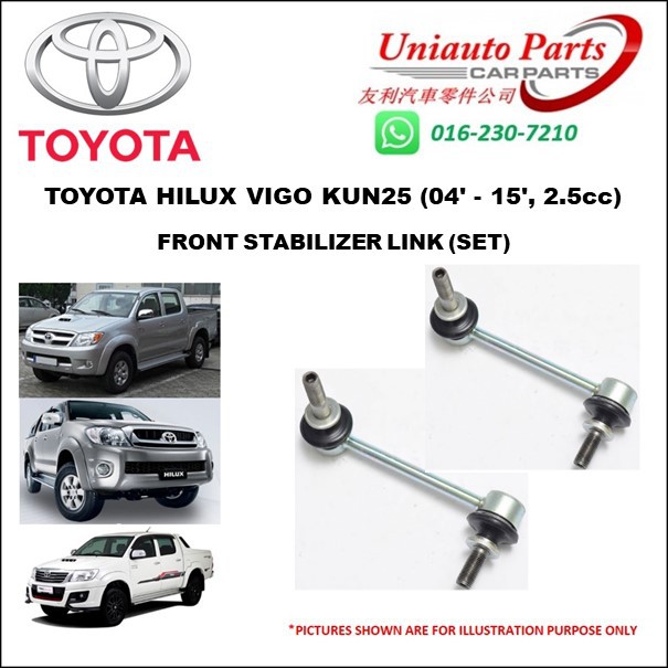 Toyota Hilux Vigo Kun Cc Front Stabilizer Link Set Pcs Shopee Malaysia