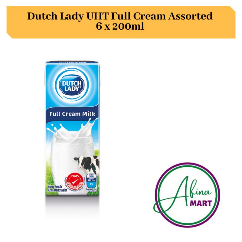 Dutch Lady Full Cream Milk UHT assorted 6 x 200ml Shopee Malaysia