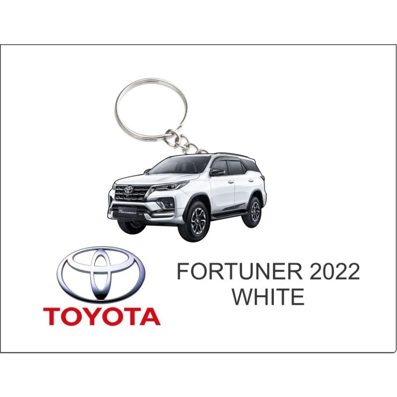 toyota Fortuner 2022 white keychain 2d | Shopee Malaysia