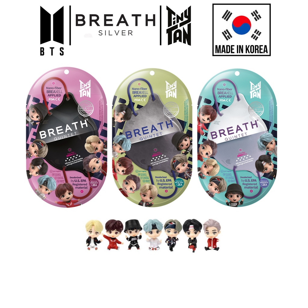 [BTS Mask] Korean Kpop Tinytan Edition Tiny TAN Breath Quintet Mask 1