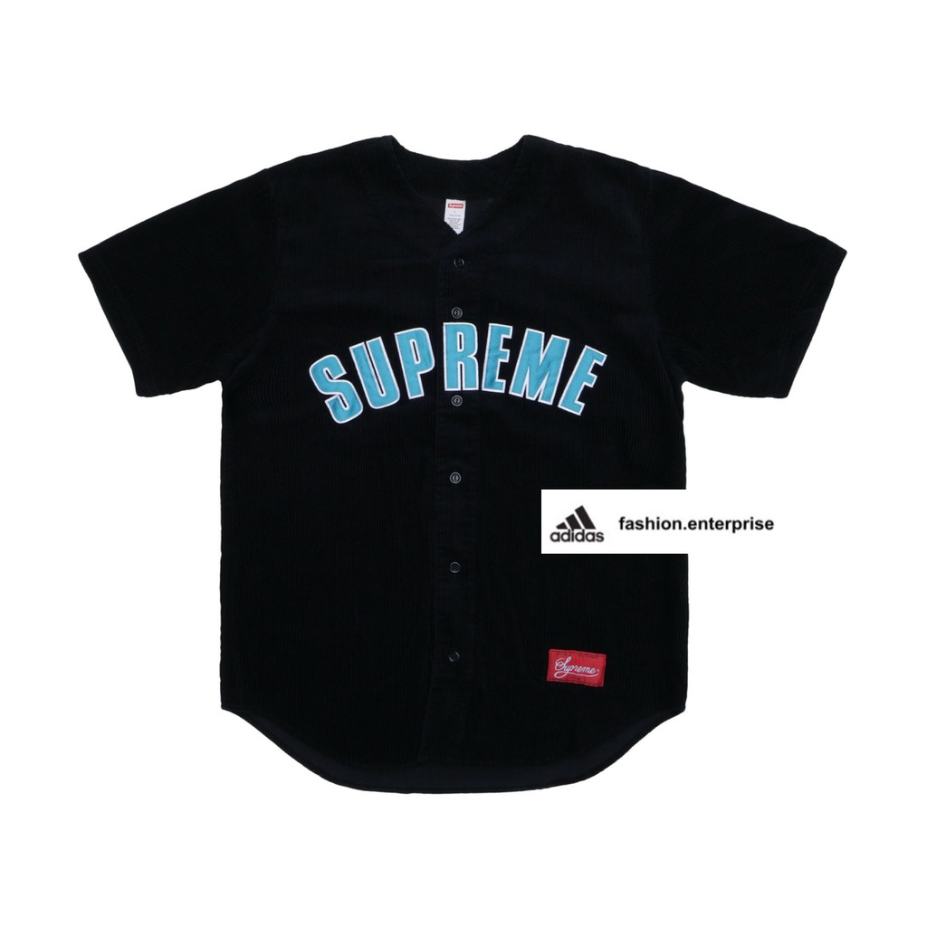 Supreme Corduroy Baseball Jersey black M