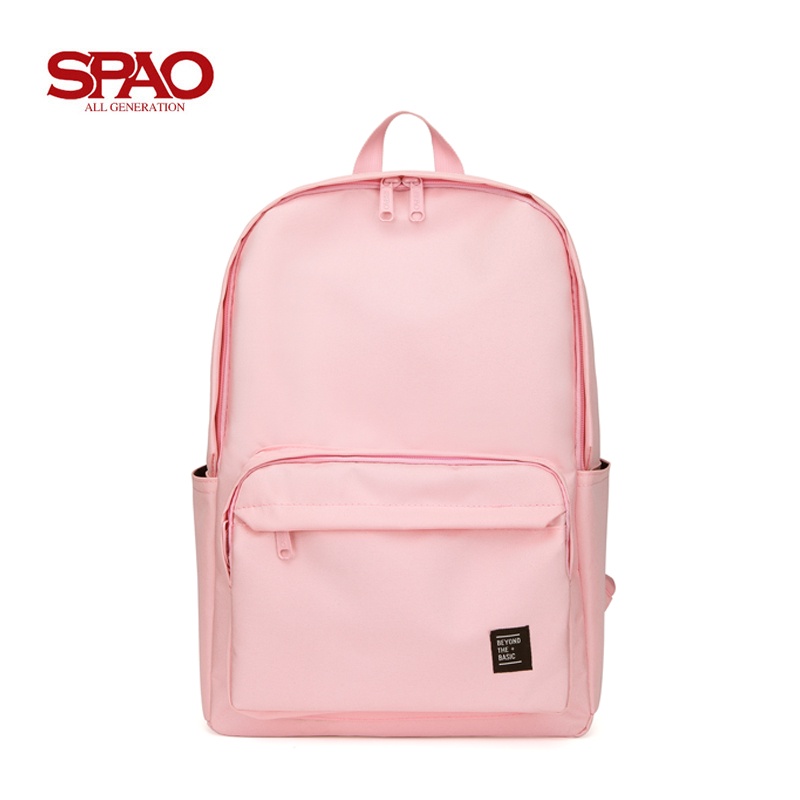 SPAO Backpack Solid Color Simple Fashion Trend Youth Casual