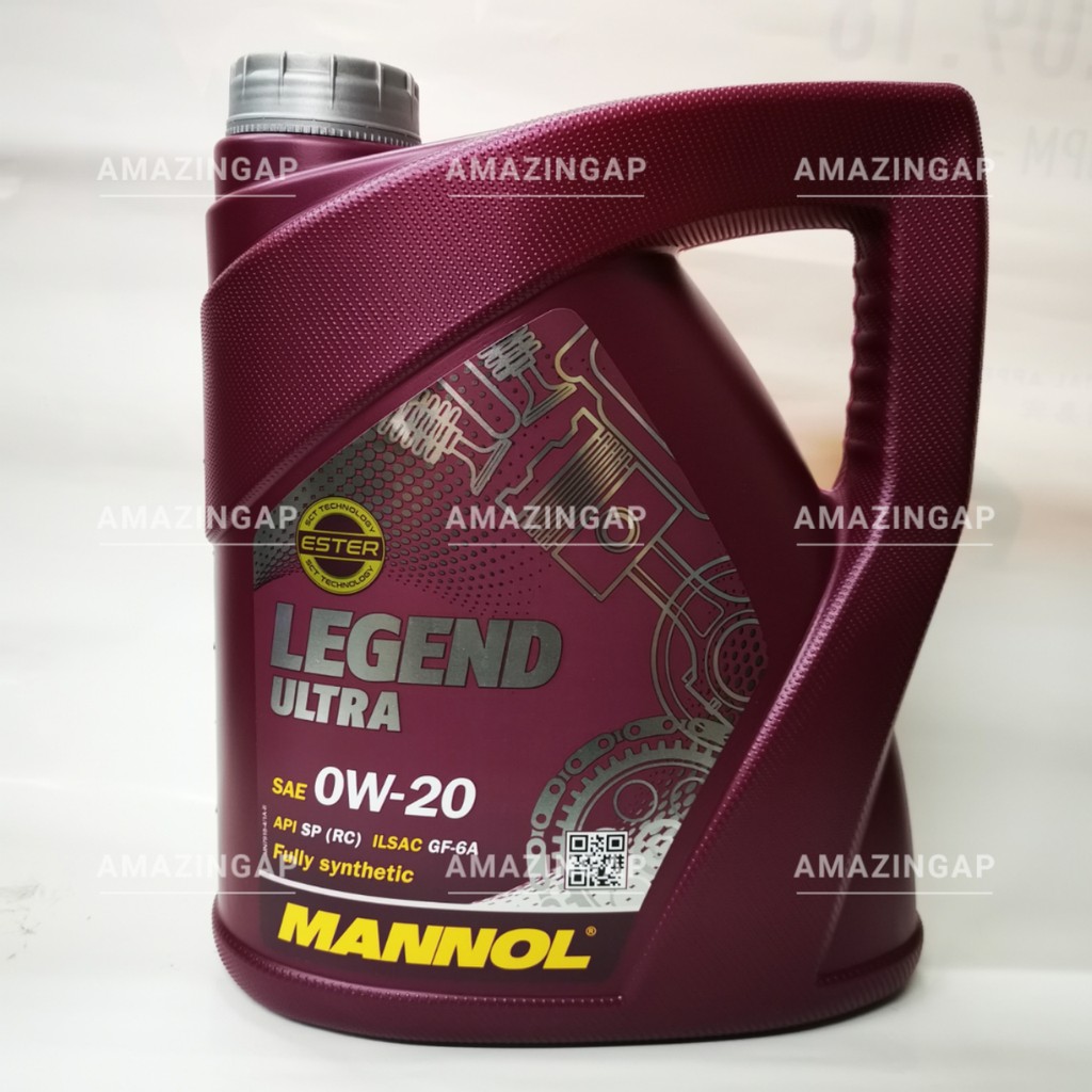 MANNOL 0W20 LEGEND ULTRA 4L FULLY SYNTHETIC ENGINE OIL LUBRICANT 0W-20 ...