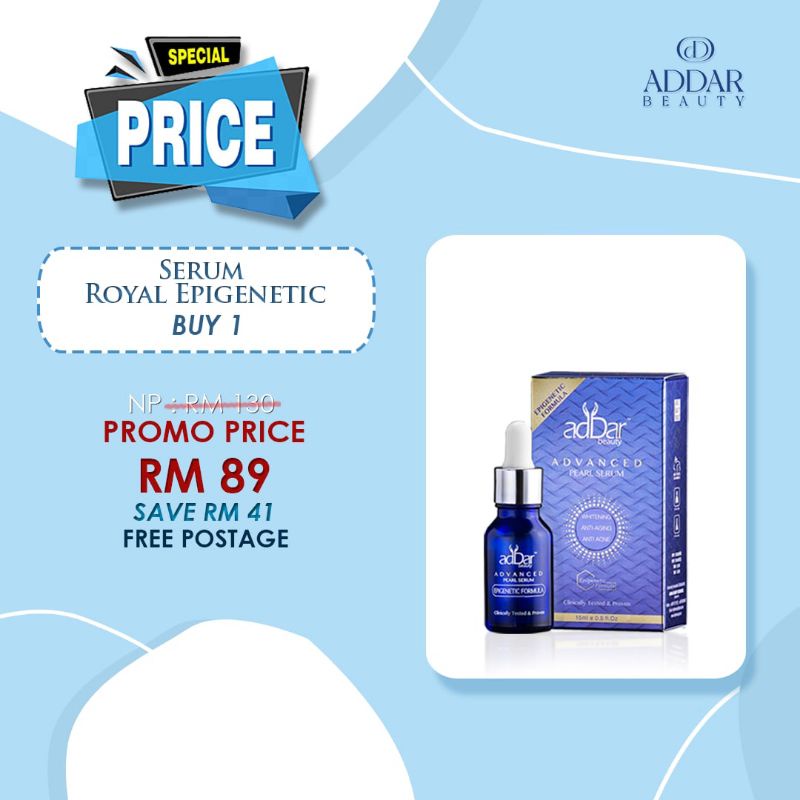 🔥ADDAR BEAUTY 🔥Serum Royal Epigenetic 💯%Original Dari Hq💥 | Shopee Malaysia