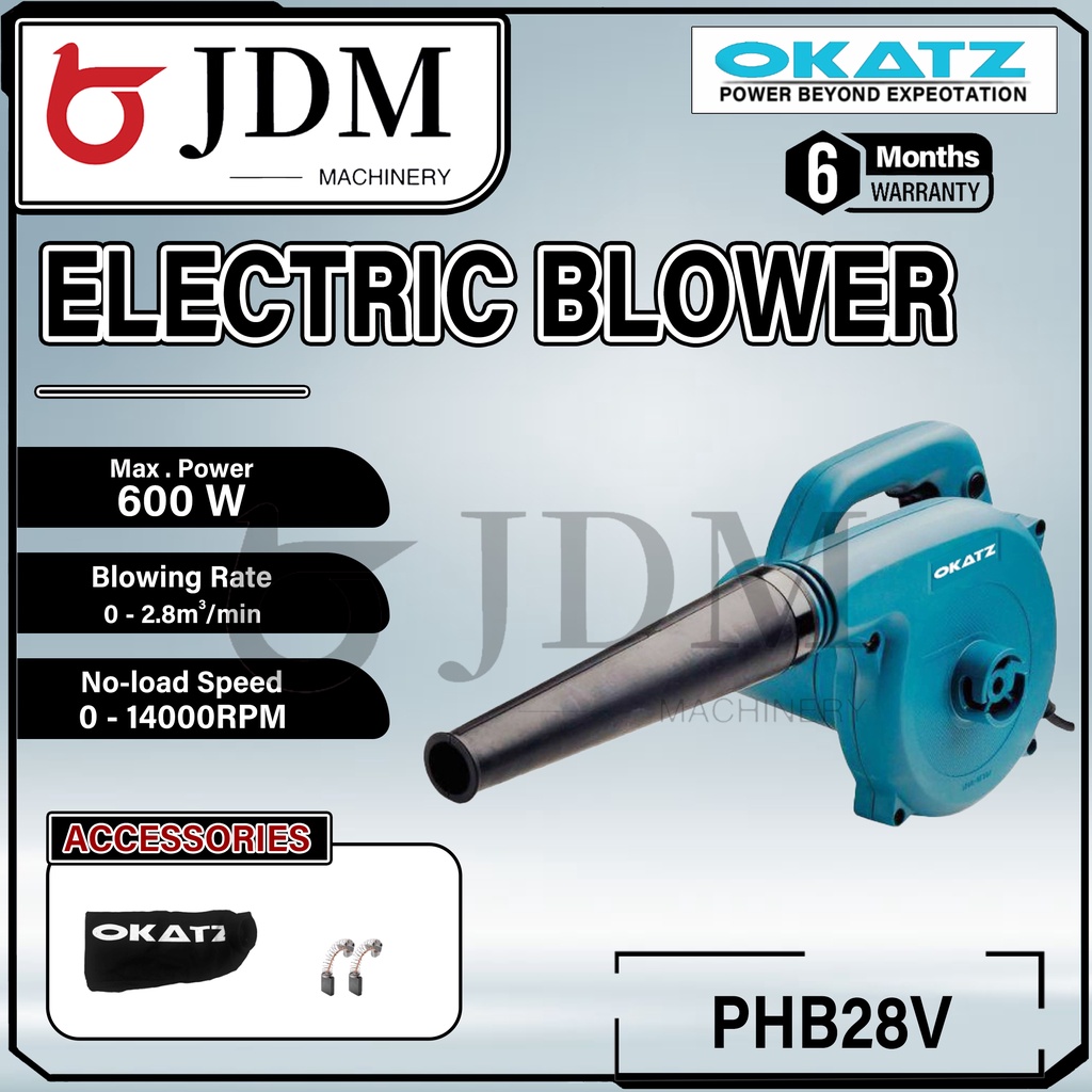 JDM OKATZ Speed Handheld Blower (600W) PHB28V Variable 2 In 1 Electric